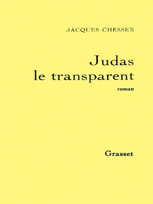cover image of Judas le transparent